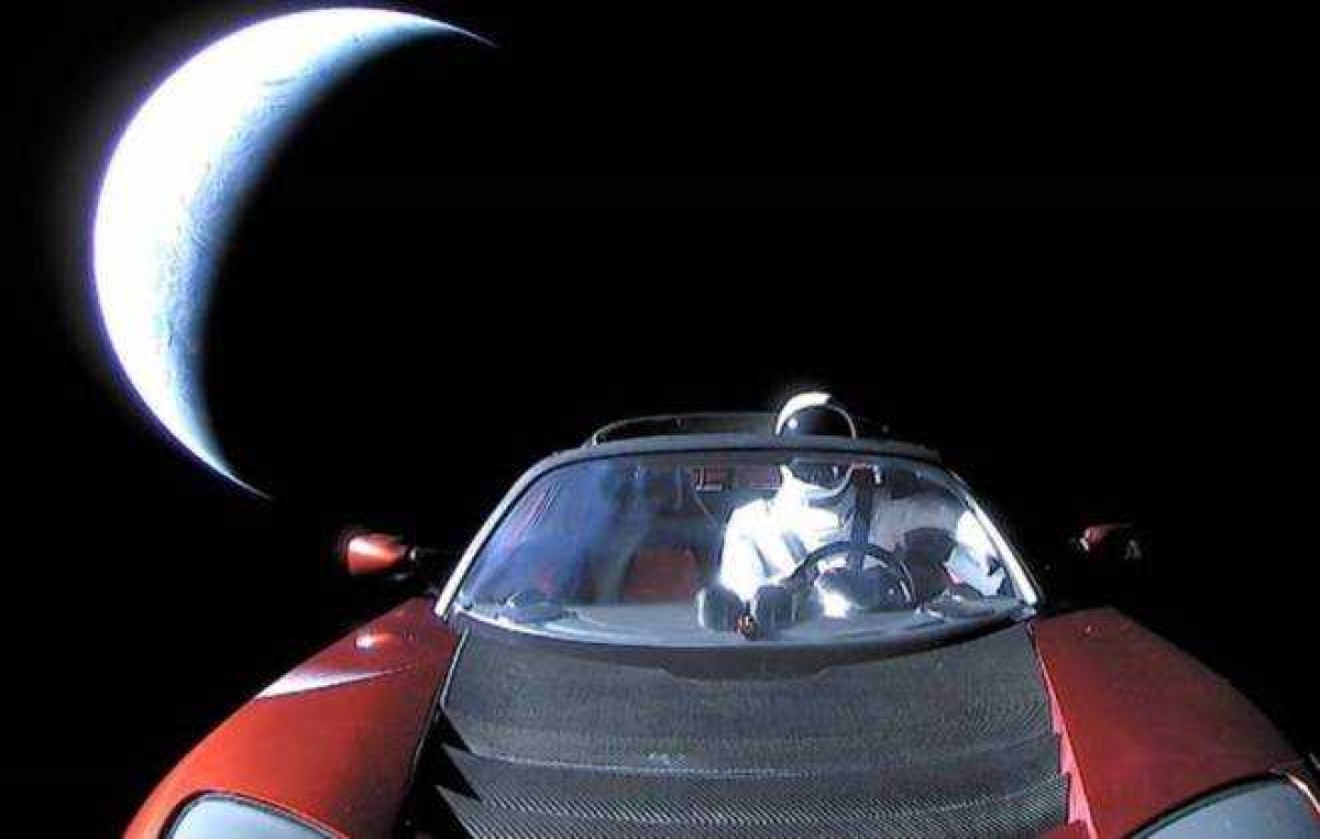 Carro da Tesla lançado ao espaço já ultrapassou Marte (Foto: Divulgação/ SpaceX)