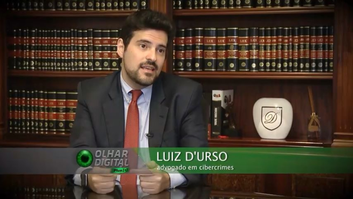 Luiz D´Urso, advogado em cibercrimes (Imagem: Reprodução de vídeo/ Olhar Digital)