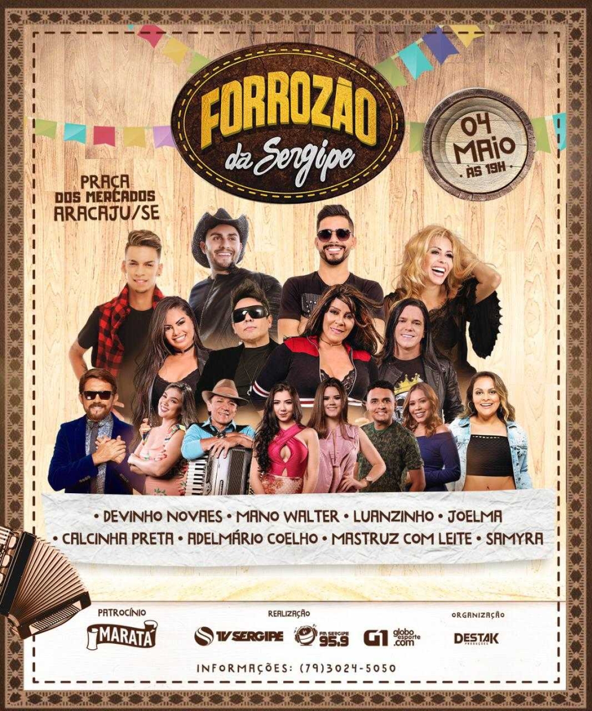 Forrozão da Sergipe: oito atrações animam a festa. Confira a programação oficial�?? (Imagem: Divulgação)