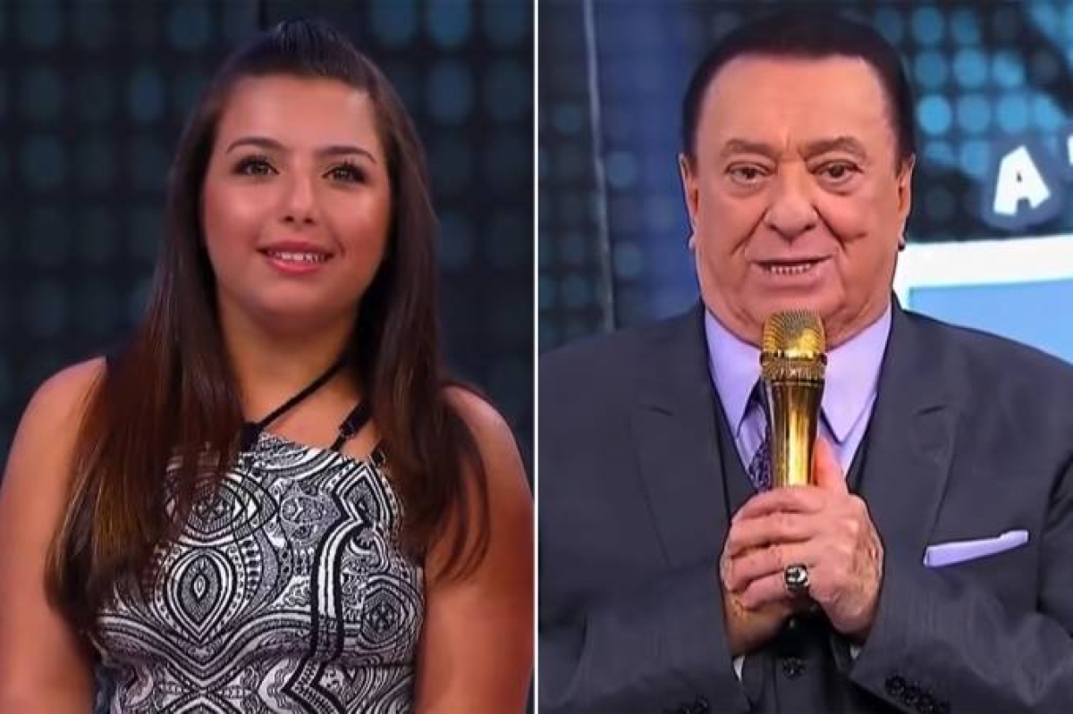 Yasmim Gabrielle e Raul Gil (Foto: YouTube/ SBT)