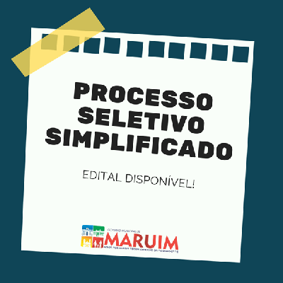 Prefeitura de Maruim (SE) divulga edital do Processo Seletivo Simplificado (Imagem: Divulgação)