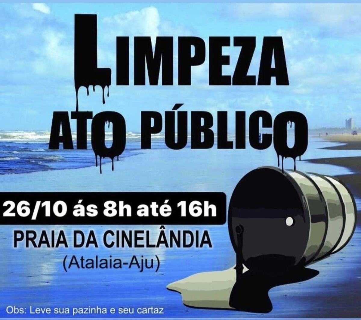 Movimento Praia Limpa realizará limpeza neste sábado, 26/10, na Cinelândia (Imagem: Divulgação)
