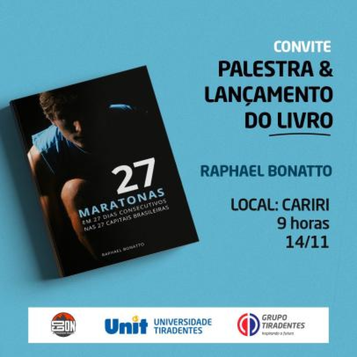 Palestra e lançamento do livro de Raphael Bonatto (Imagem: Divulgação)