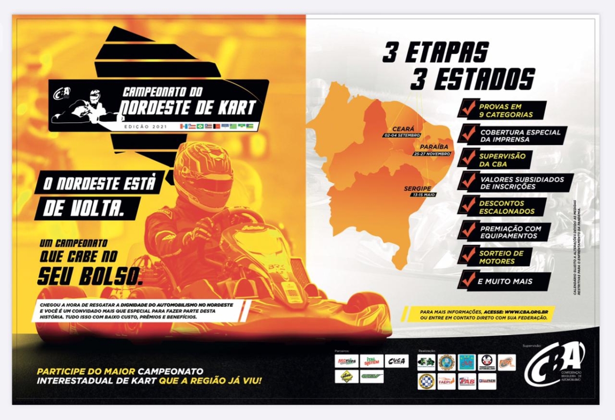 Abertura da Copa Nordeste de Kart em Sergipe é adiada para julho (Imagem: Divulgação)