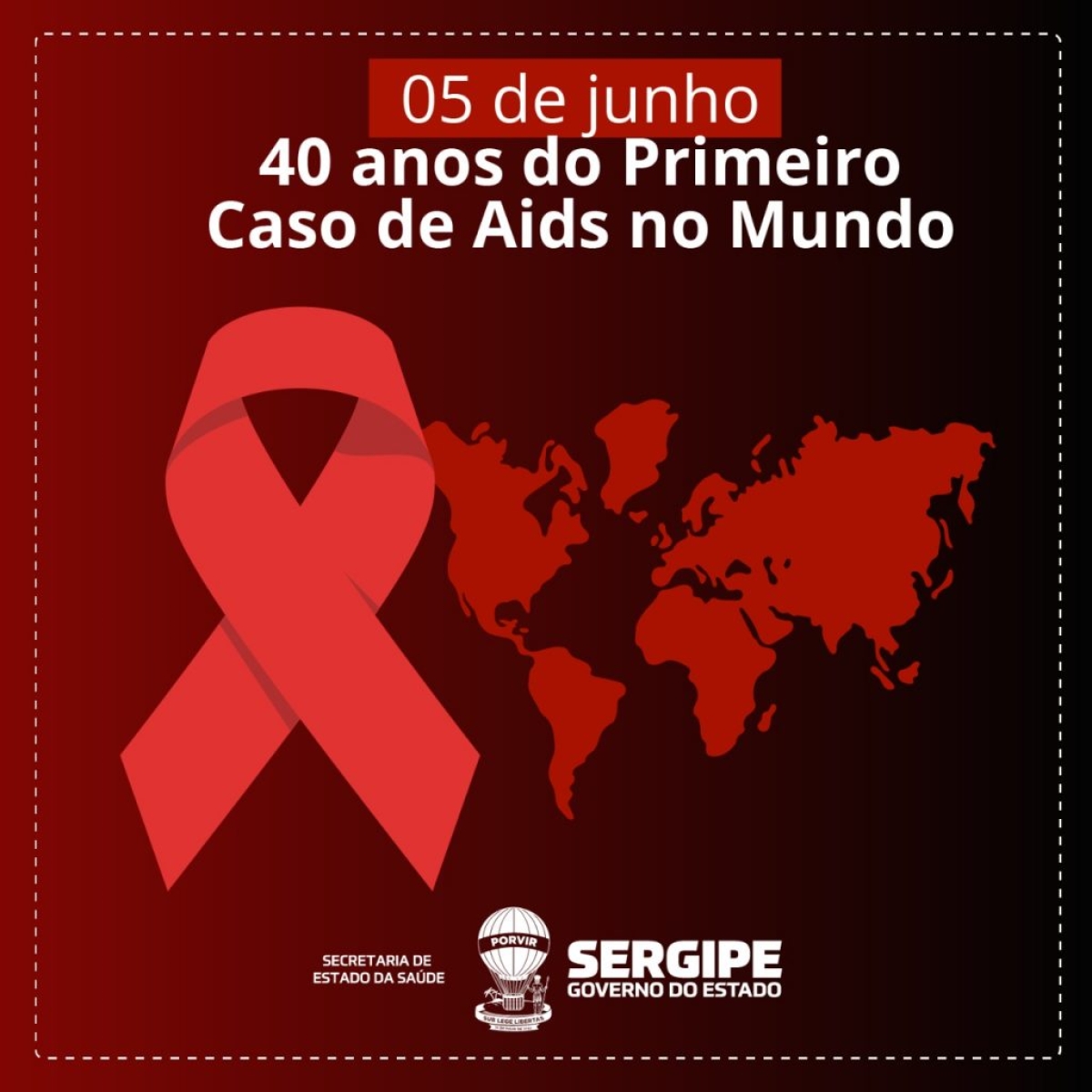 AIDS COMPLETA 40 ANOS - Secretaria de Estado da Saúde atua há décadas na prevenção e enfrentamento ao HIV/AIDS (Imagem: SES/SE)
