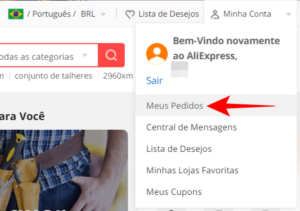 Como pedir reembolso no AliExpress? (Imagem: Reprodução)