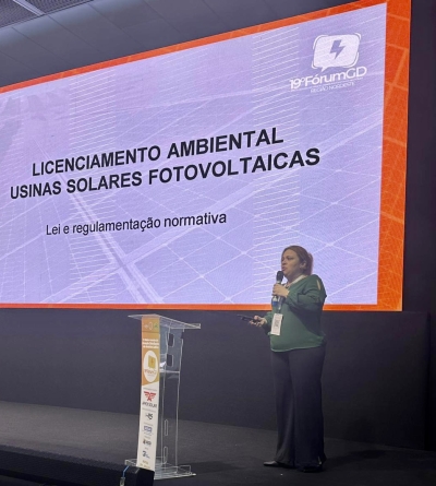 Gabriela Almeida no Fórum GD Nordeste - Foto: Assessoria GA Consultoria Ambiental e Sanitária