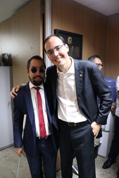 Ex-vereador Lucas Aribé e deputado estadual Georgeo Passos - Foto: Assessoria Georgeo Passos