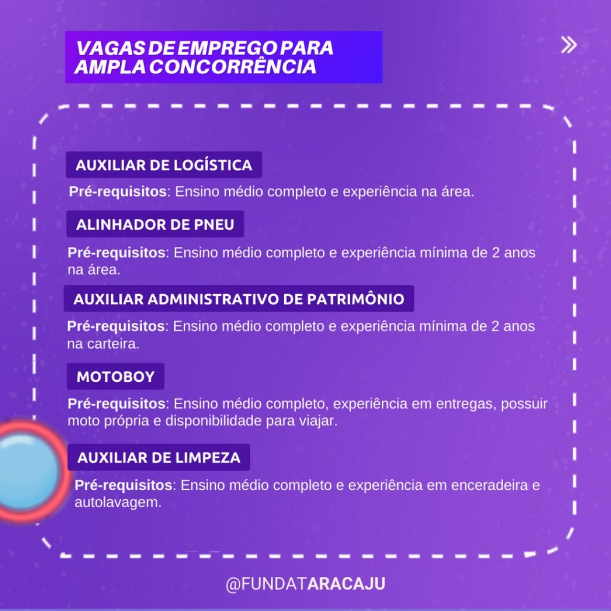 Fundat anuncia vagas - Arte: Ascom Fundat