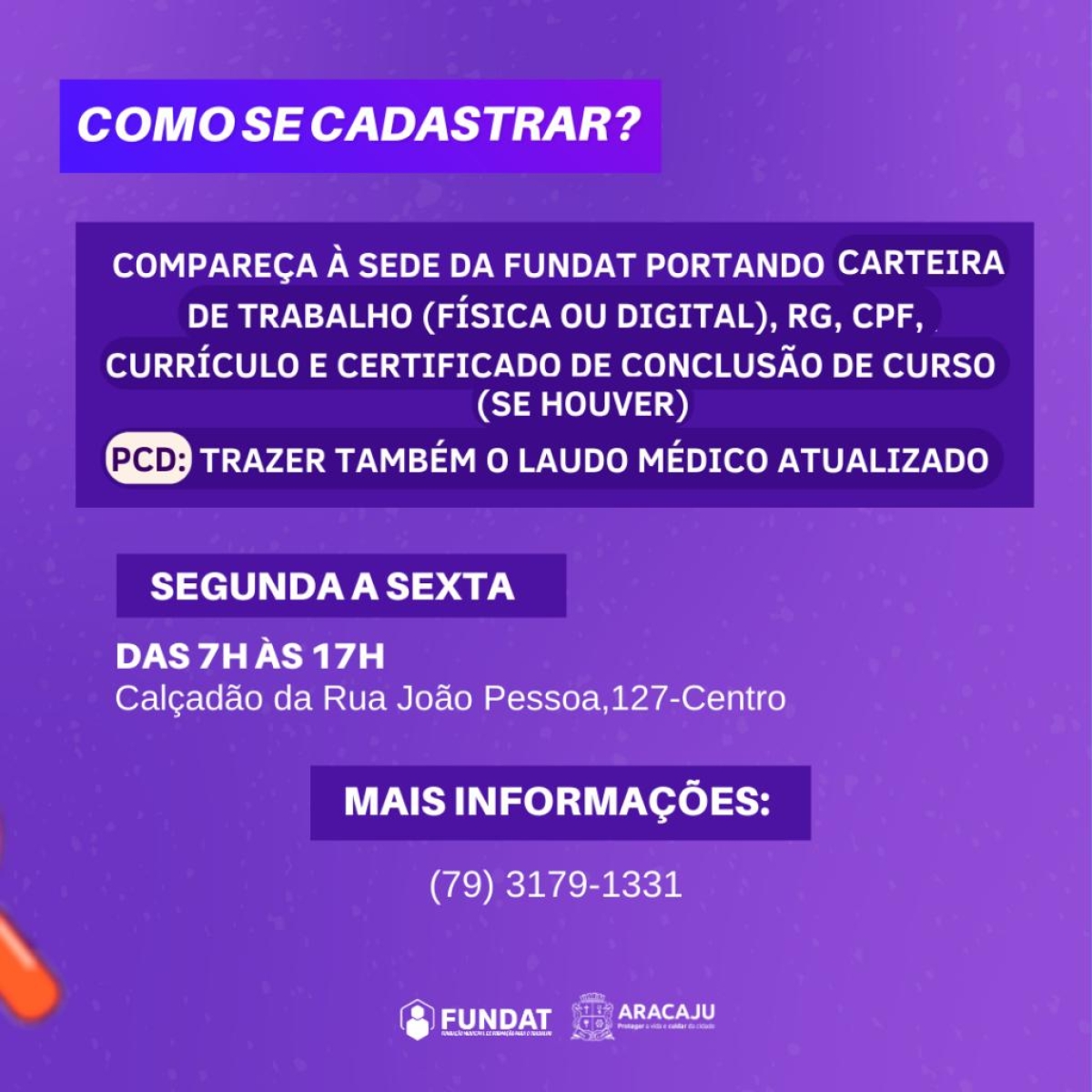 Fundat anuncia vagas - Arte: Ascom Fundat