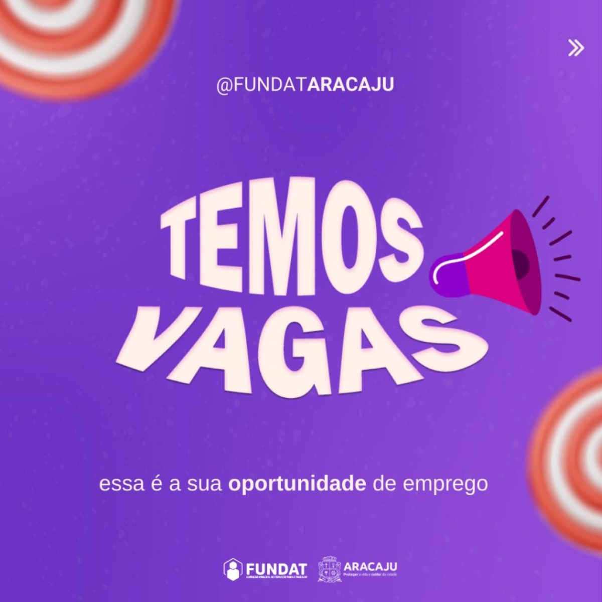 Fundat anuncia vagas - Arte: Ascom Fundat