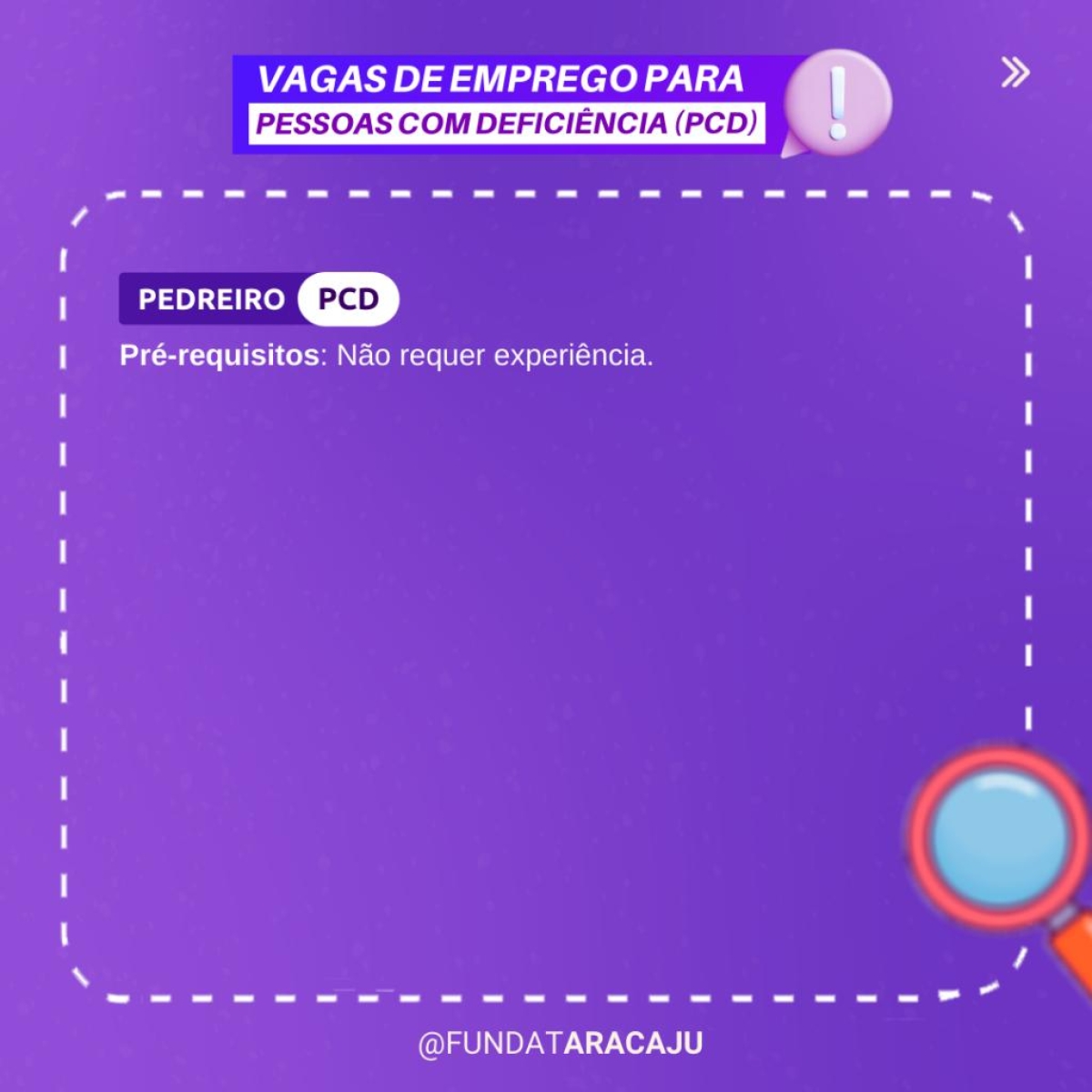 Fundat anuncia vagas - Arte: Ascom Fundat