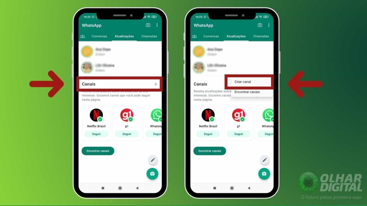 Como criar um Canal no WhatsApp - Imagem: Olhar Digital