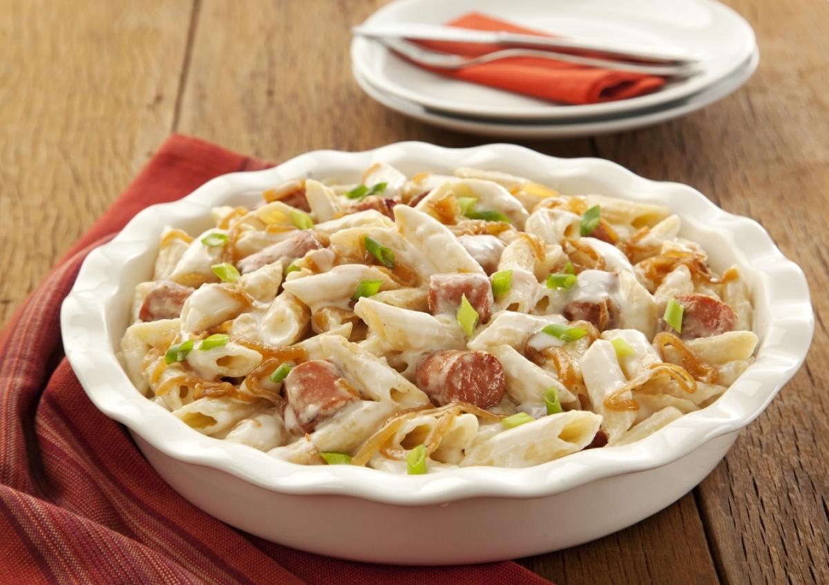 Penne ao Molho de Queijo e Linguiça - Foto: Marca Fortaleza | Divulgação