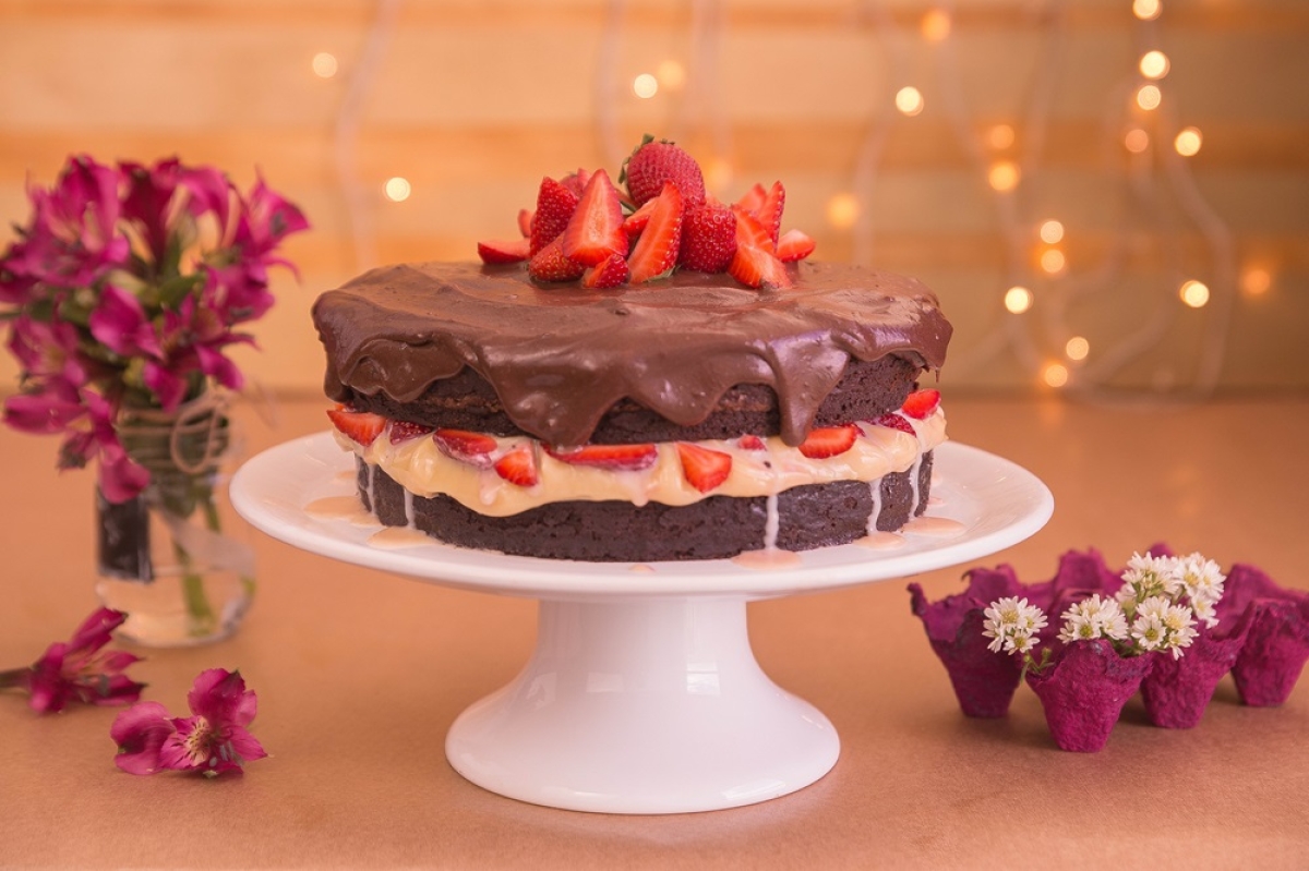 Naked Cake de Brownie - Foto: Divulgação | Marca GME Puro Sabor