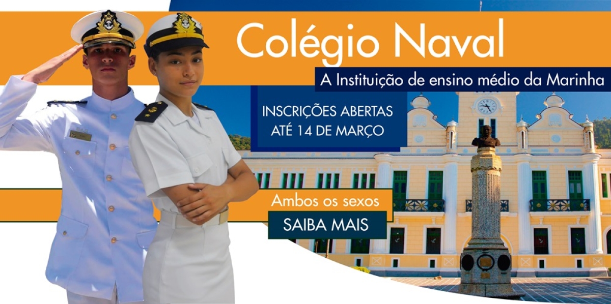 Marinha oferece 155 vagas para o Colégio Naval para ambos os sexos - Imagem: Divulgação