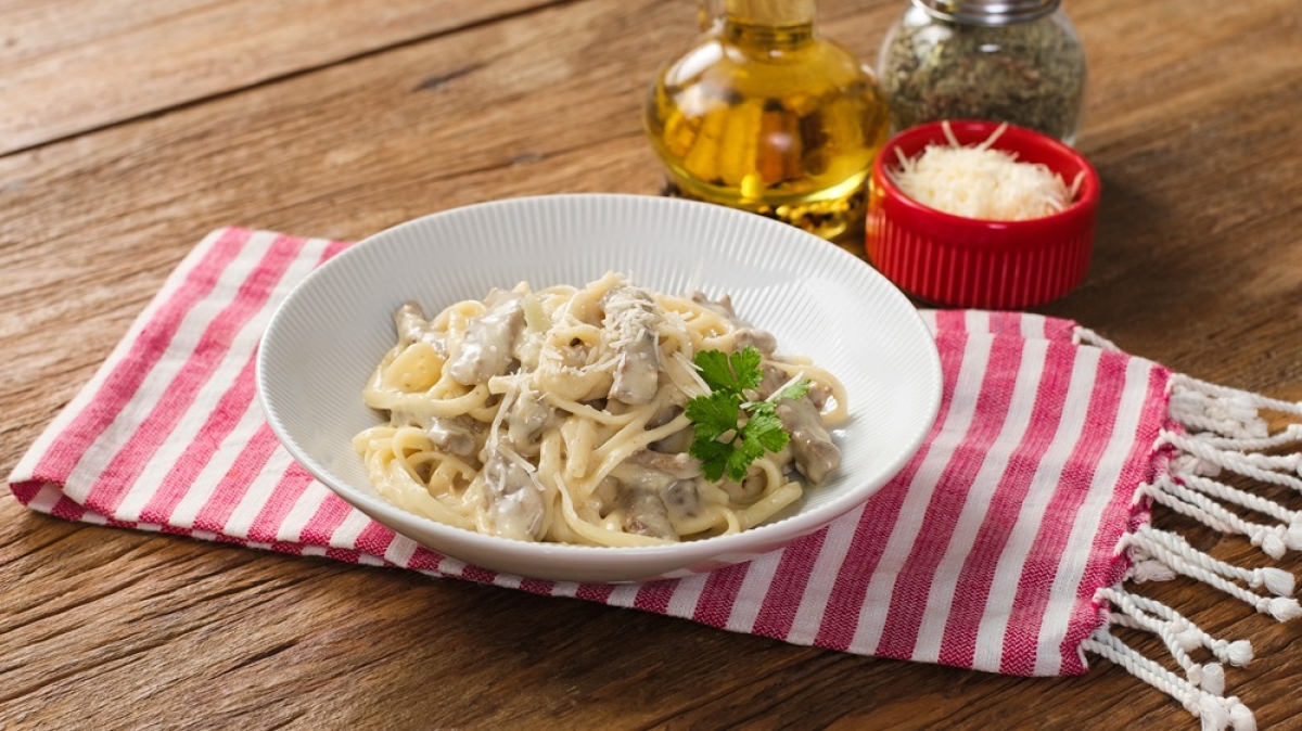 Receita de Macarrão com Carne e Creme de Alho Galo - Foto: Divulgação | Galo