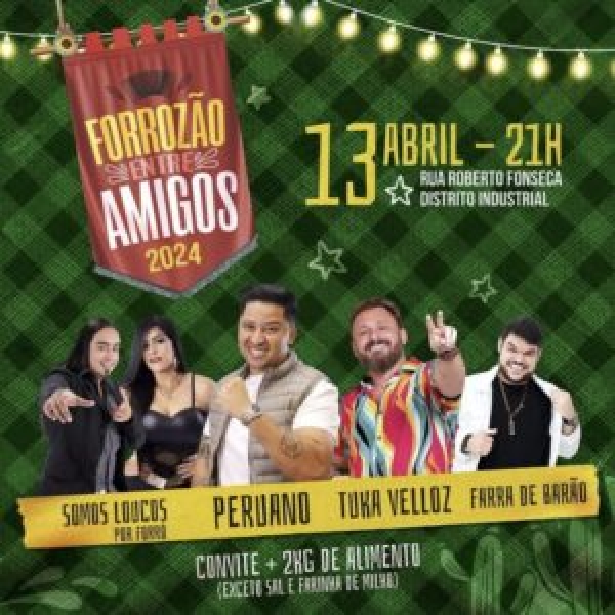 Forrozão Entre Amigos 2024 acontece no dia 13 de abril - Foto: Divulgação
