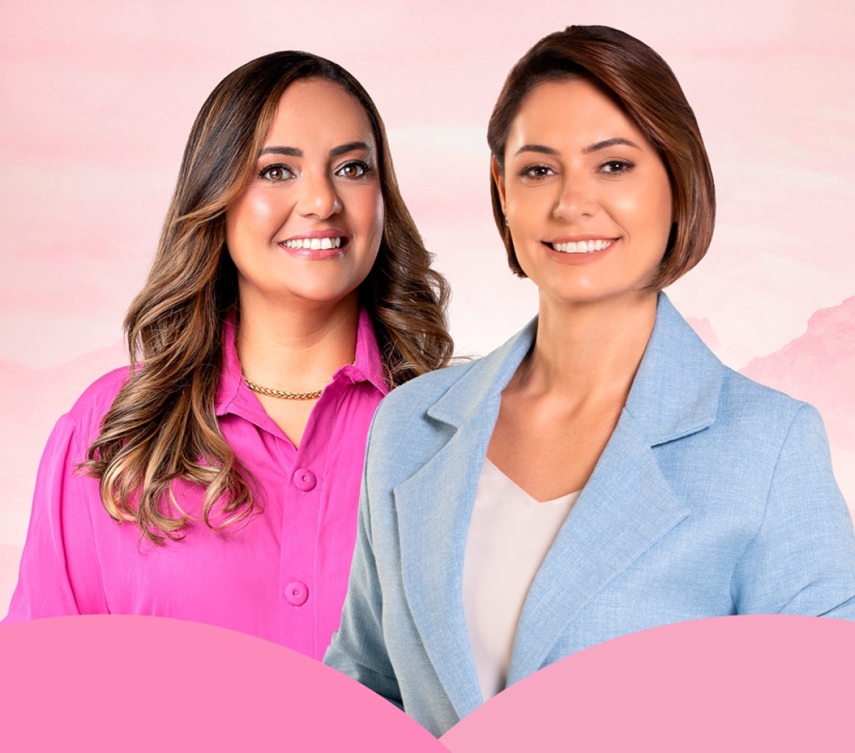 Michelle Bolsonaro e Elaine Oliveira - Foto: Divulgação