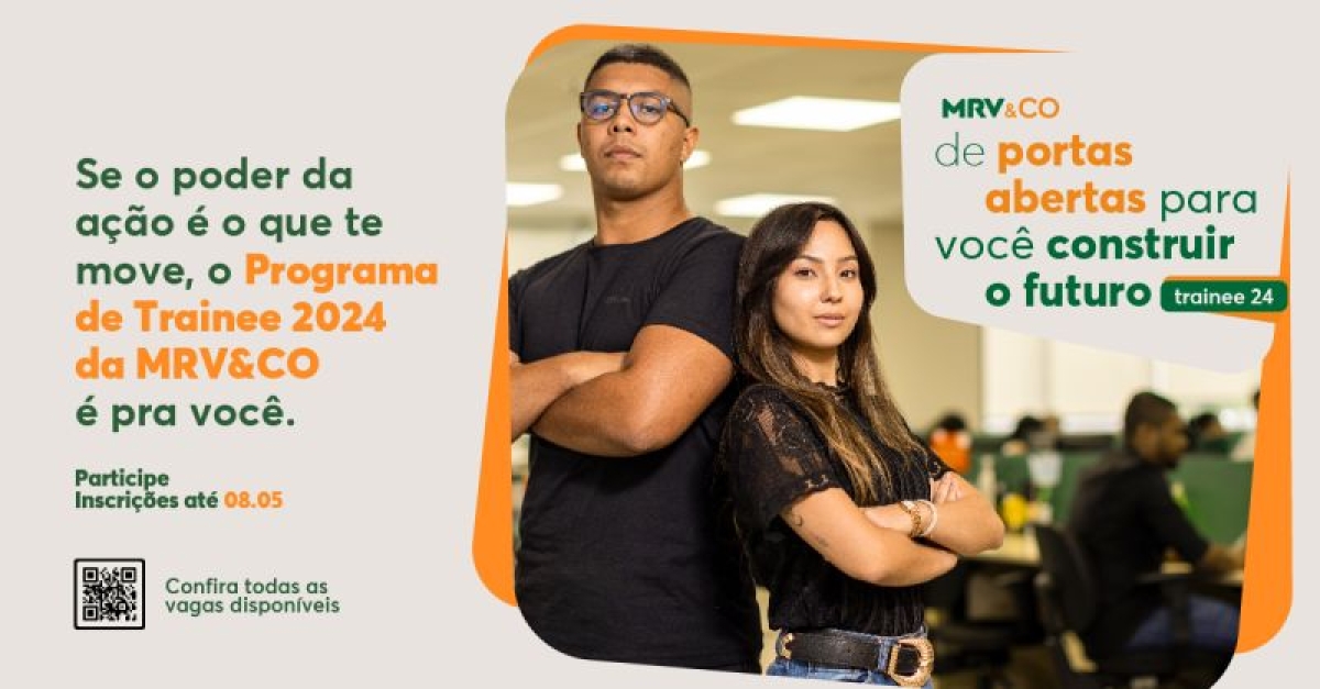 MRV&CO abre processo seletivo para seu Programa Trainee 2024  - Foto: Divulgação/Midia Nova
