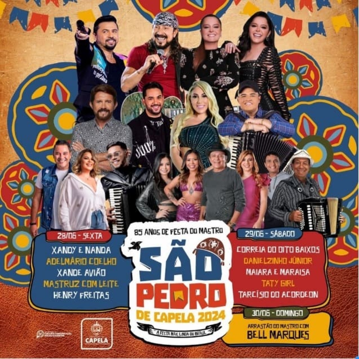 São Pedro de Capela 2024: confira a programação completa - Foto: Divulgação/Aracaju Magazine
