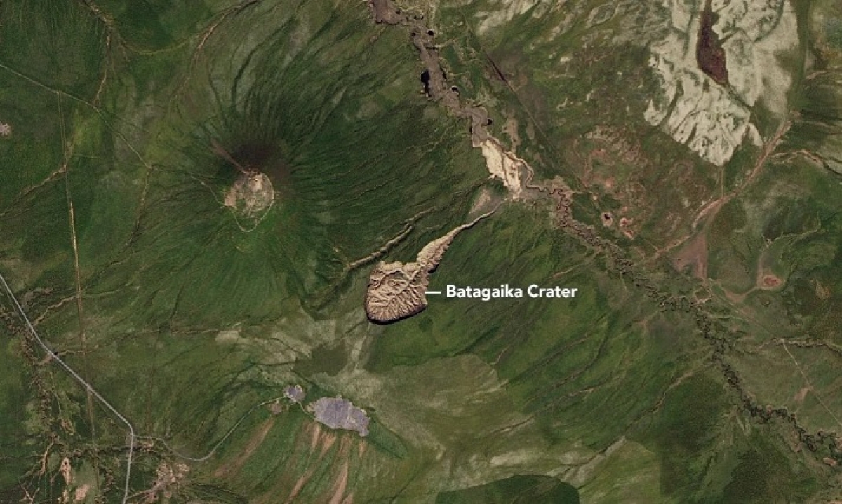 Porta do inferno - Foto: Nasa/ Earth Observatory
