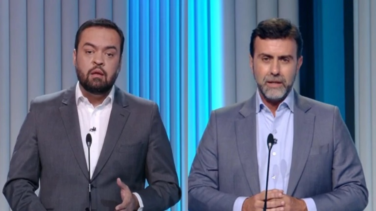 Cláudio Castro e Marcelo Freixo - Foto: Reprodução/TV Globo
