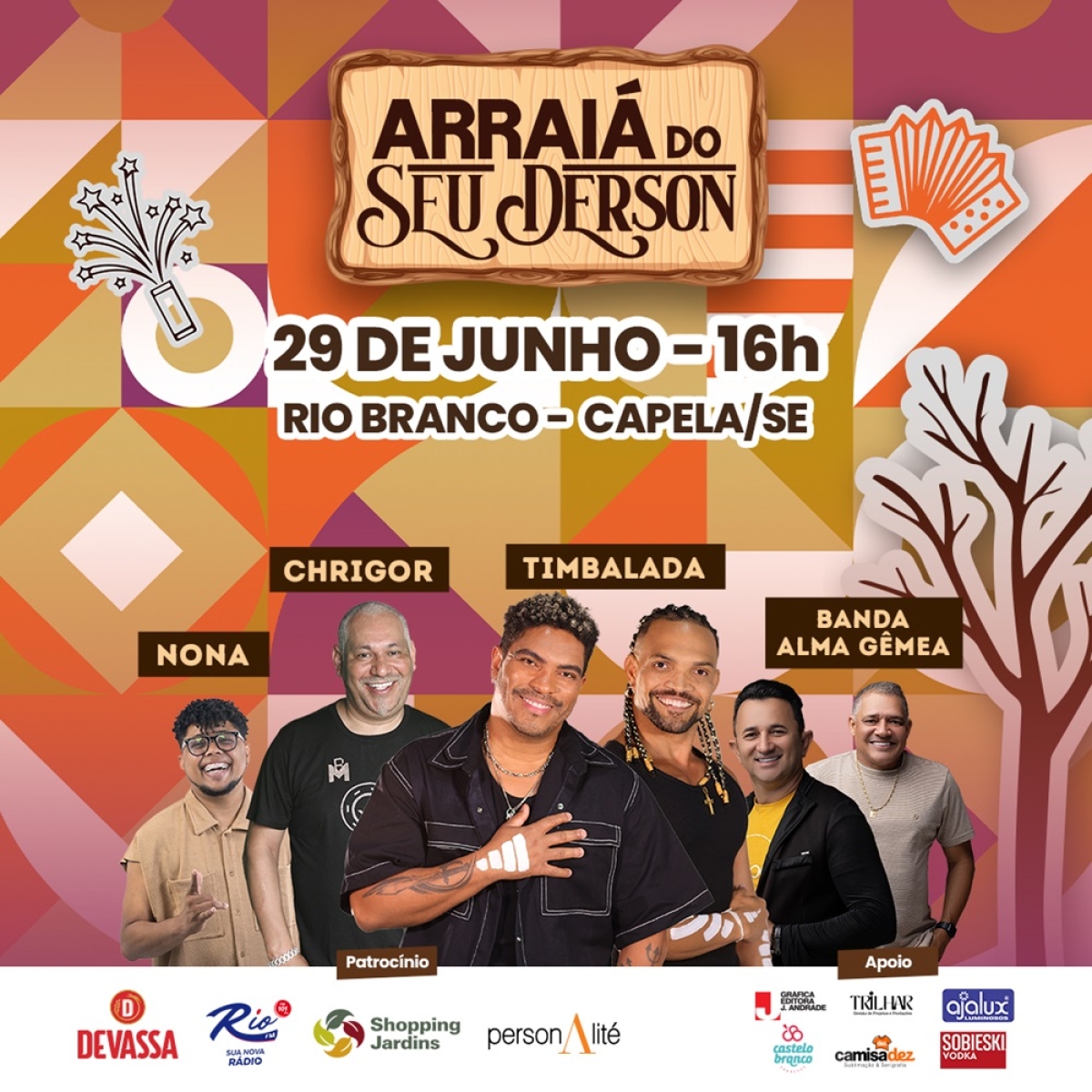 Arraiá do Seu Derson promete animar Capela no dia 29 - Foto: Divulgação
