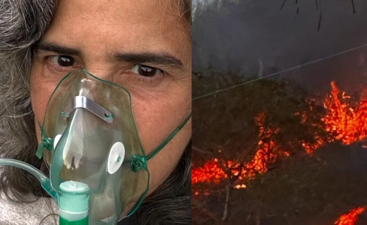 Fazenda da atriz Lúcia Veríssimo pegou fogo - Foto: Reprodução/Arquivo Pessoal
