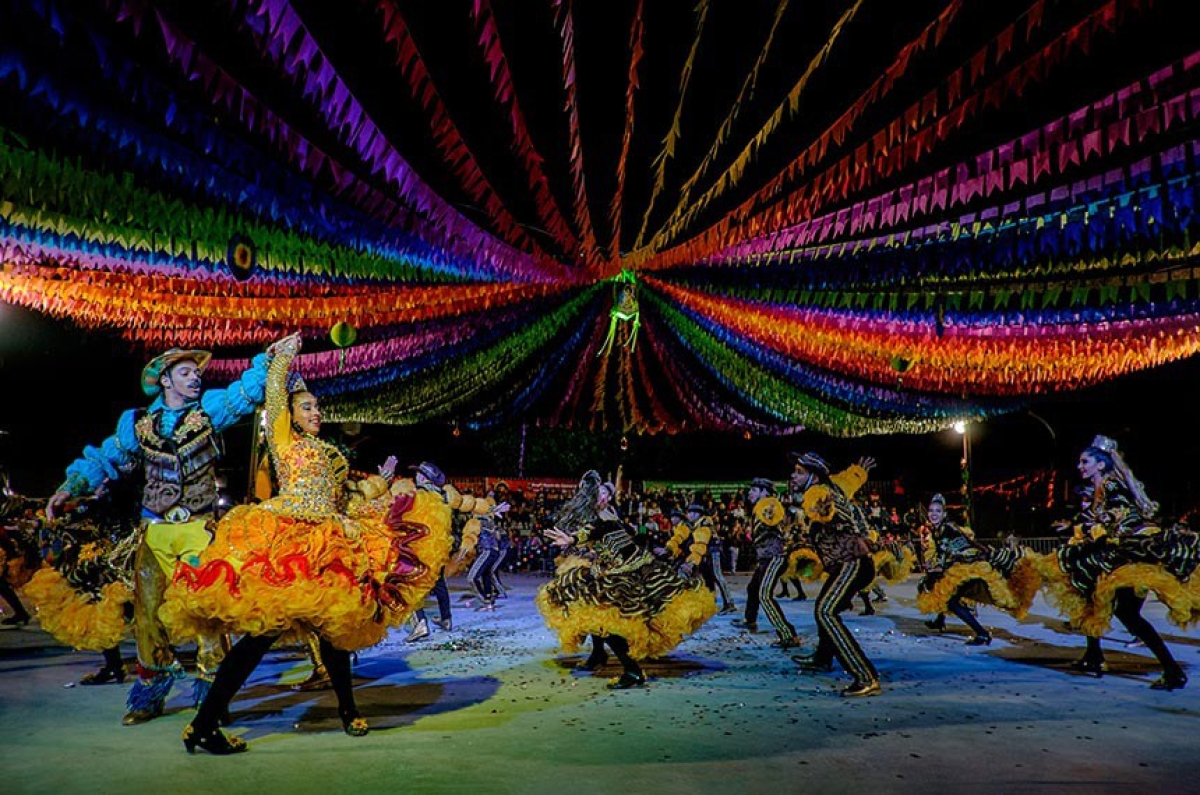 Apresentação de quadrilhas juninas em festa de São João em Mato Grosso - Foto: Mayke Toscano/Gcom-MT