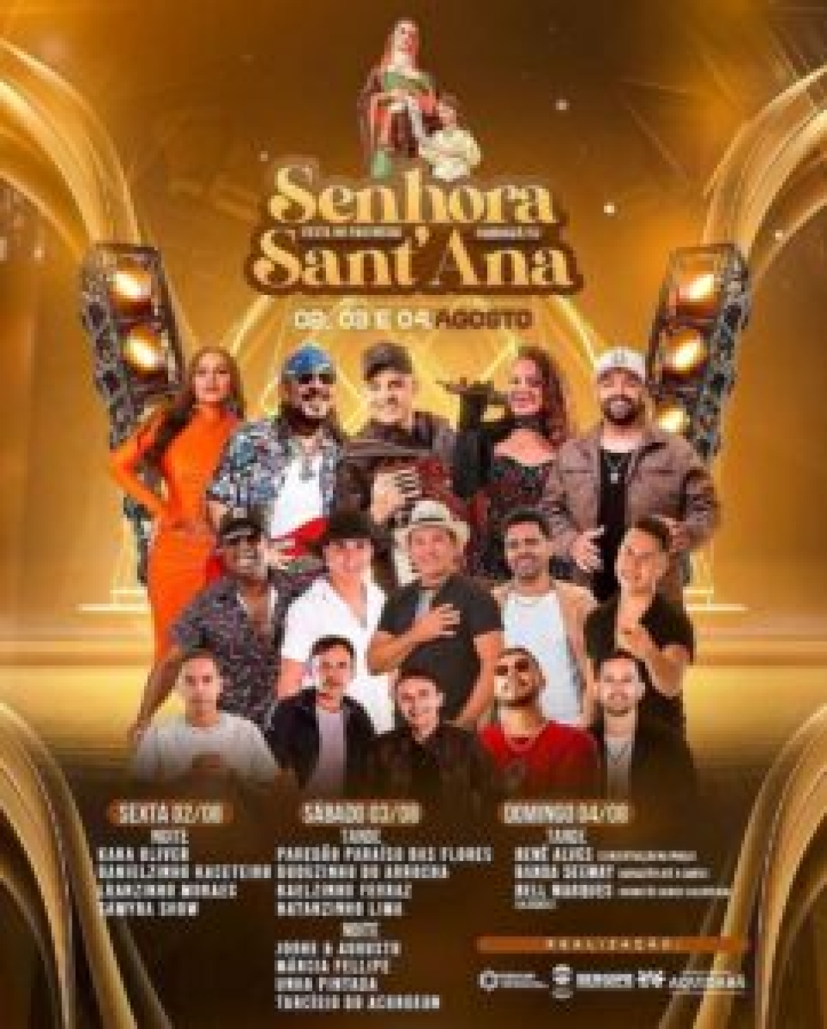 A festa da padroeira do município de Aquidabã tem início nesta sexta-feira, 2, e segue até o domingo, 4 - Foto: Reprodução/Redes sociais
