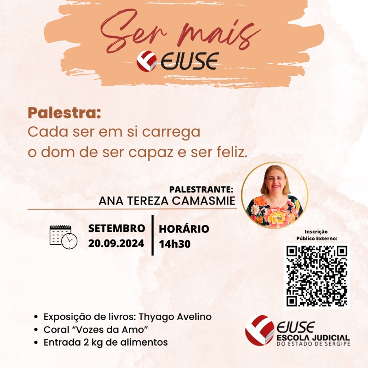 Palestra marcará lançamento do Projeto "Ser mais Ejuse" - Foto: Divulgação
