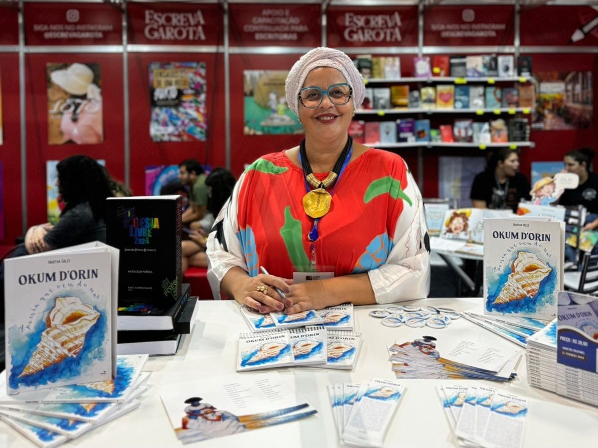 Yalorixá e poetisa sergipana Martha Sales estreia sua obra na Bienal do Livro SP - Foto: Assessoria de imprensa 
