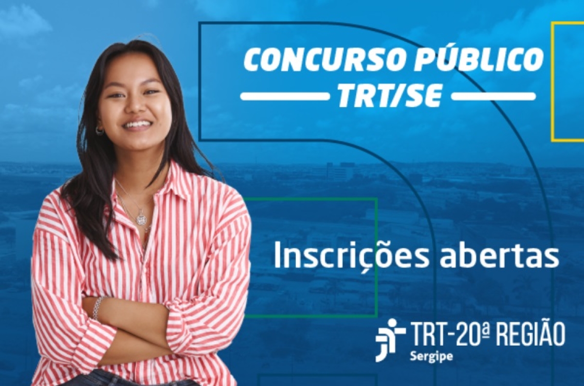 Inscrições abertas até 17/10 - Imagem: TRT SE
