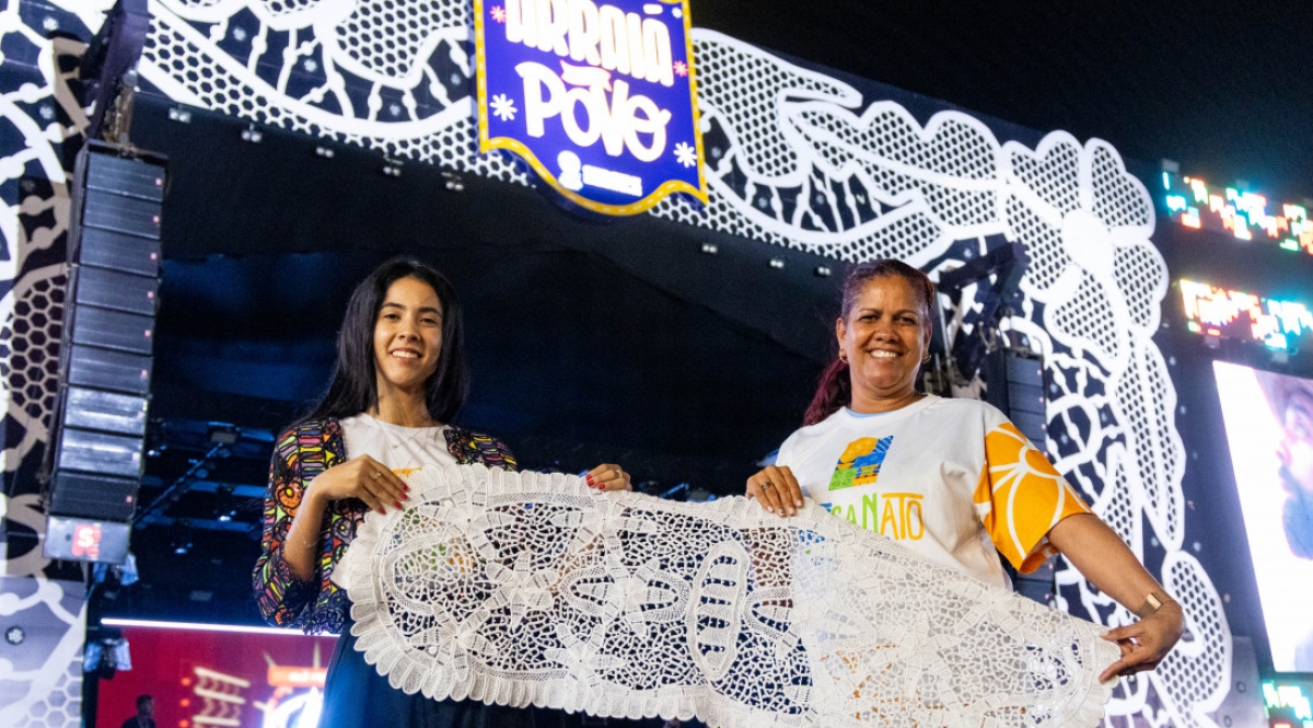 Renda irlandesa foi destaque do palco do Arraiá do Povo 2024 - Foto: Arthuro Paganini
