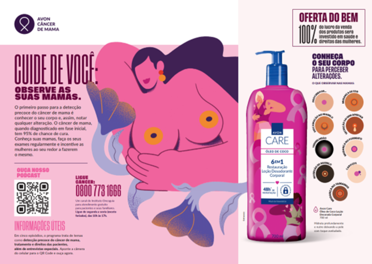 Avon convida público a participar do Outubro Rosa ativamente - Foto: Divulgação/Assessoria
