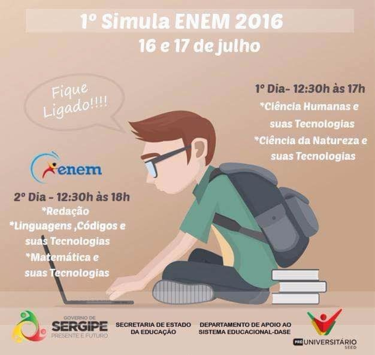 Simula Enem 2016 vai realizar provas para mais de 5 mil alunos (Foto: Divulga��o/Seed/SE)