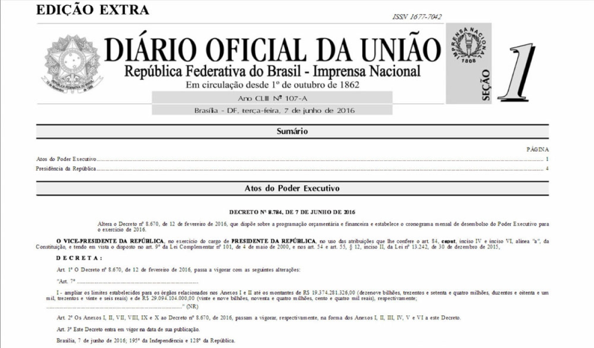 Inicialmente, Lei Or�ament�ria da Uni�o previa em janeiro um crescimento de 14,48% nos repasses aos Estados. Com a atualiza��o dos percentuais, a nova proje��o aponta para um crescimento de apenas 0,85% (Foto: Divulga��o)