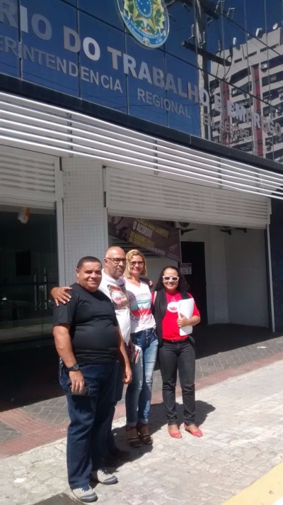 Sindiserve Socorro presta depoimento � Corregedoria do Minist�rio do Trabalho e Emprego (Foto: Assessoria CUT/SE)