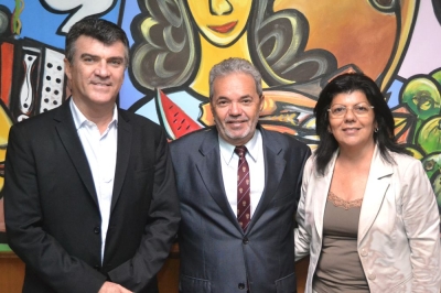 Cl�vis Barbosa recebe a visita do presidente da Alese (Foto: Cleverton Ribeiro/TCE/SE)