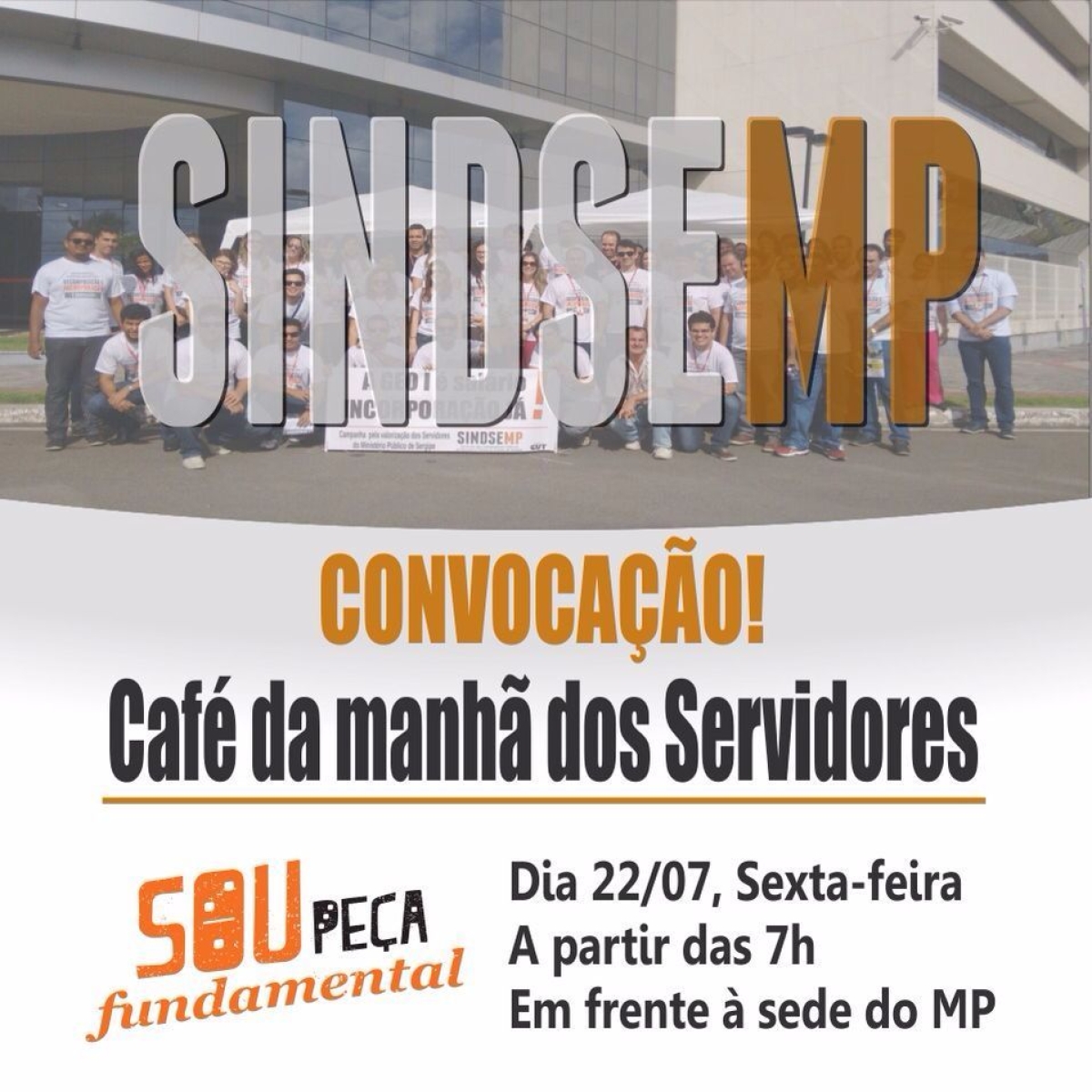 CUT/Sergipe convida sindicatos para Caf� da Manh� de Protesto do Sindsemp (Foto: Divulga��o/CUT/SE)