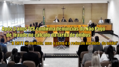Ap�s 3 anos TCE/Sergipe confirma den�ncias do N�o Pago de fraude no c�lculo da tarifa de �nibus (Foto: Movimento N�o Pago)