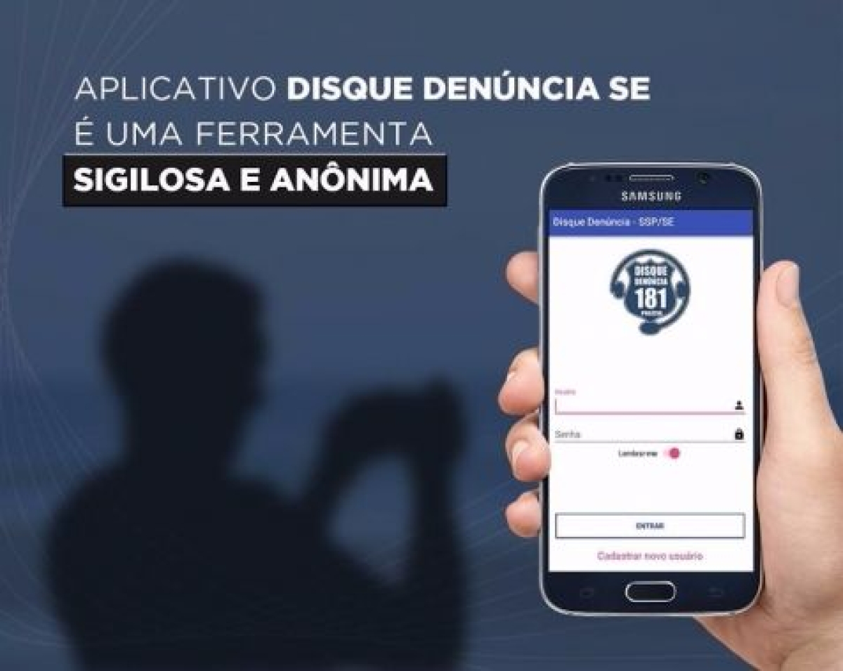 Em 15 dias, aplicativo Disque Den�ncia SE alcan�a a marca de 899 usu�rios cadastrados (Foto: SSP/SE)