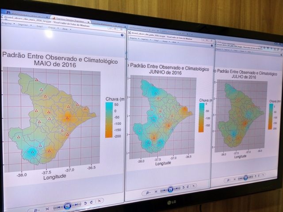 An�lise do Centro de Meteorologia constata chuvas abaixo da m�dia no �ltimo trimestre (Foto: Semarh/SE)