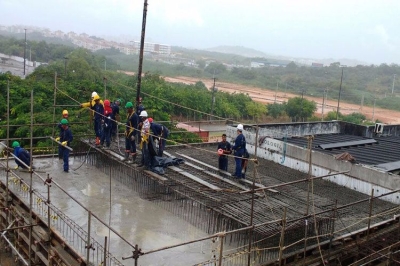Huse: constru��o do bunker segue em ritmo acelerado (Foto: SES/SE)