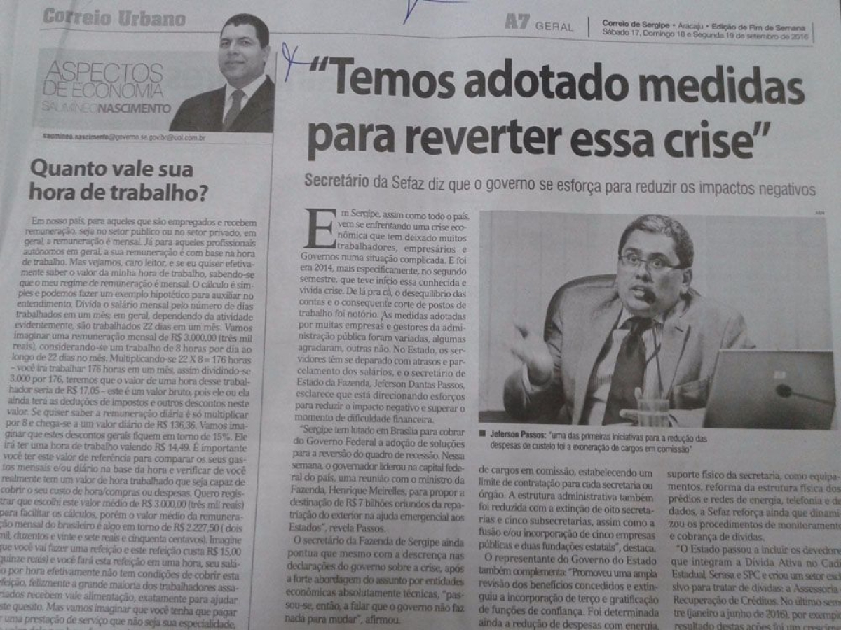 (Imagem: Reprodu��o/Correio de Sergipe | Via Sefaz/SE)