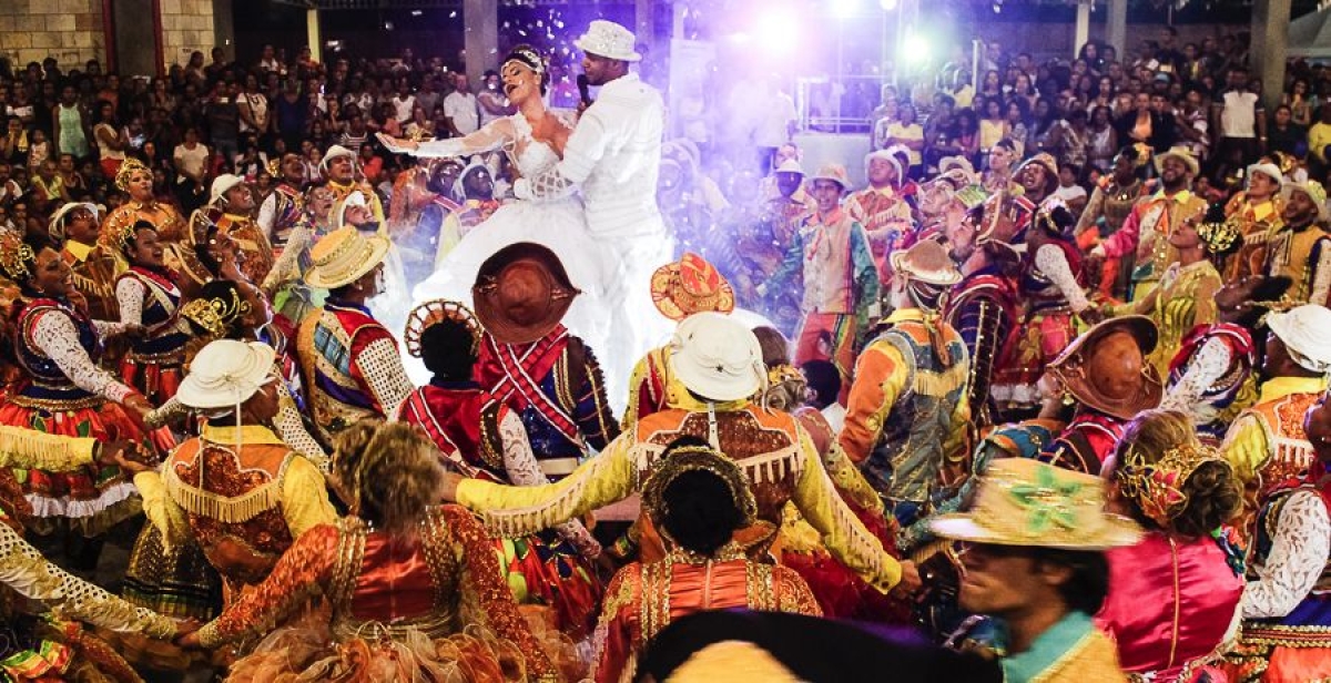 A grande campe� Unidos em Asa Branca foi a respons�vel por finalizar com a noite de apresenta��es com chave de ouro (Foto: Raiane Souza/Secult/SE)