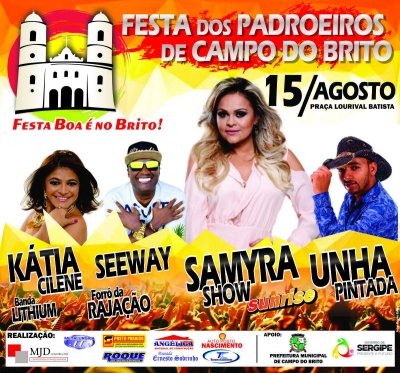 Campo do Brito: Samyra e Unha Pintada na festa dos padroeiros (Foto: Divulga��o)