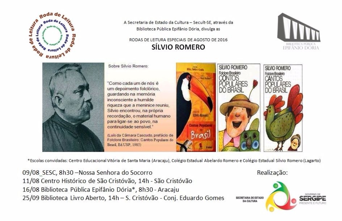 Rodas de Leituras da Biblioteca Epif�nio D�ria ter� como tema o folclore (Imagem: Divulga��o/Secult/SE)