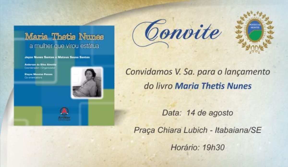Alunos de Itabaiana lan�ar�o livro sobre Thetis Nunes (Foto: Divulga��o)